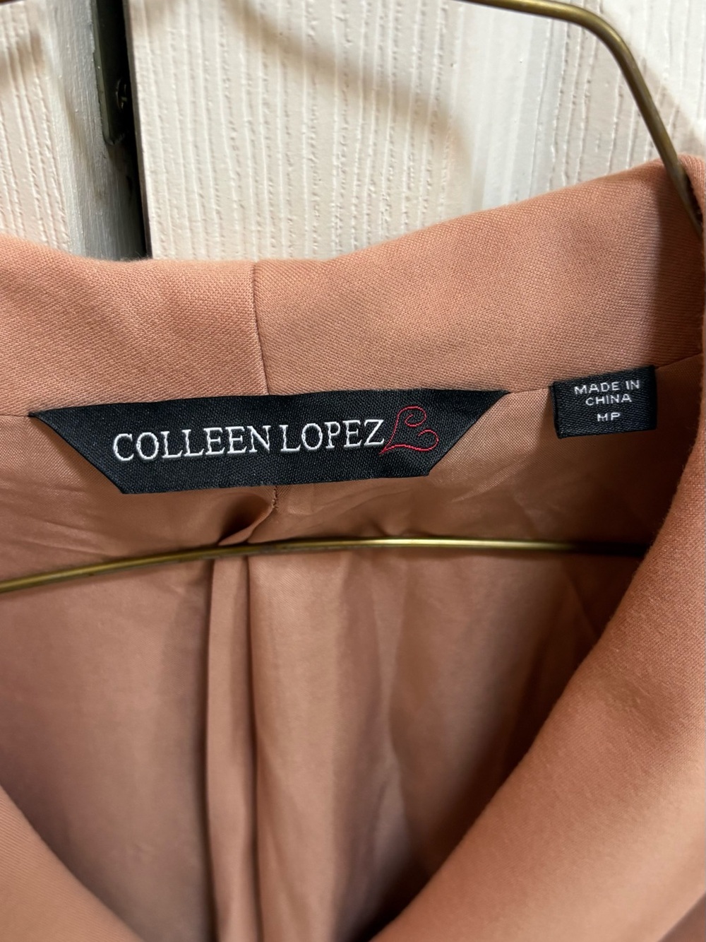 Colleen Lopez Blush Pink Double-Breasted Blazer with Gold Buttons - Picture 2 of 4